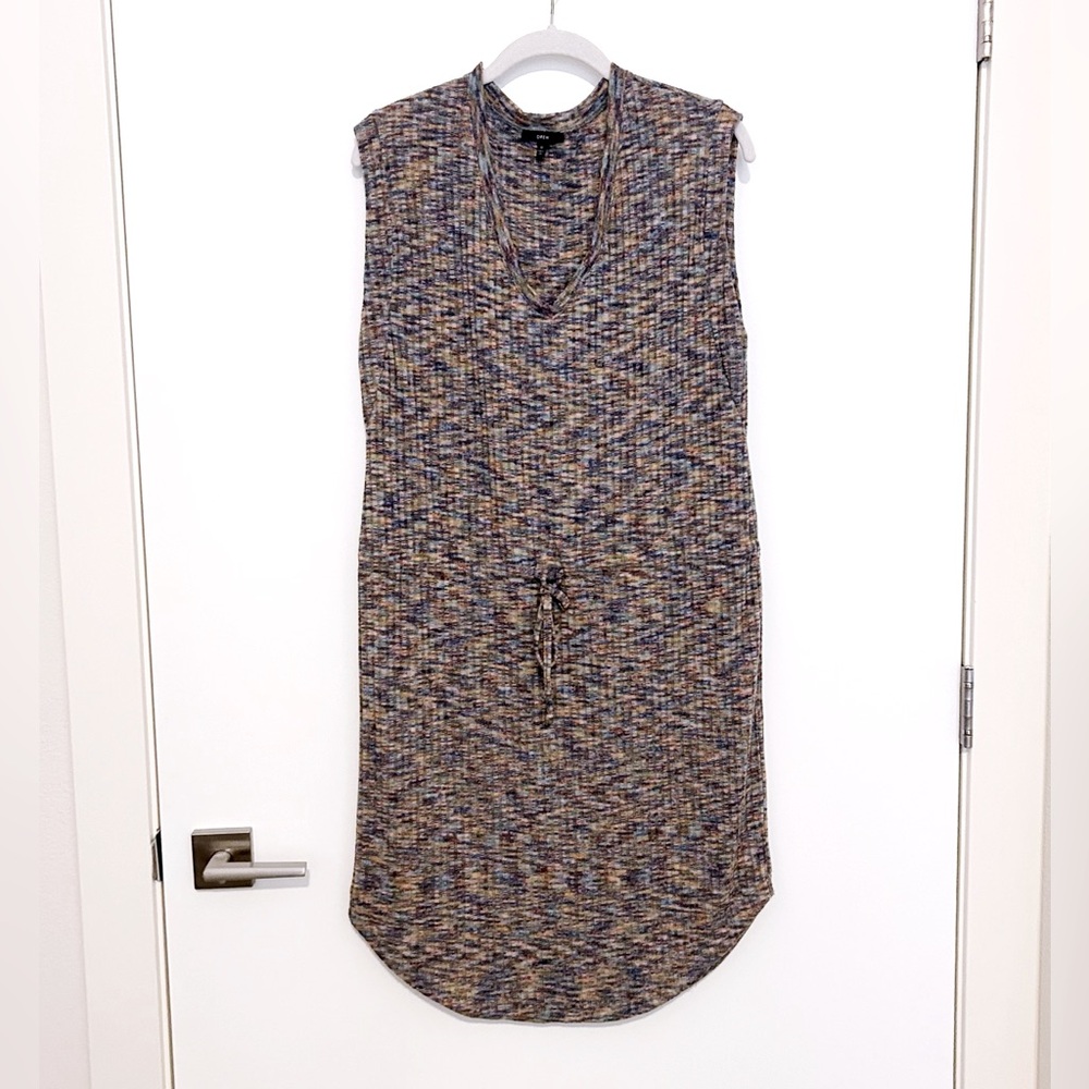 Drew Ribbed Knit Drawstring Dress